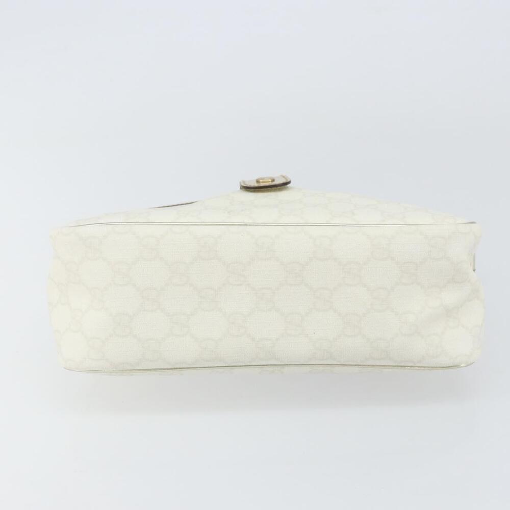 GUCCI GG Supreme Hand Bag PVC Leather White Gold 190258 Auth 157336 - Picture 5 of 16
